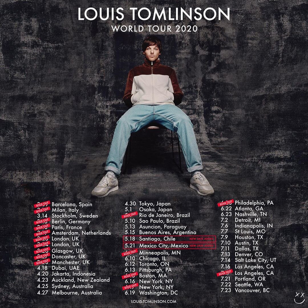 Join us behind the scenes and get early access to steals & deals sections show more follow today more brands © 202. 11 26 19 Tour Tuesday Louis Tomlinson Adds Chile And Mexico To Tour Dates Lthq Official Louis Tomlinson Walls
