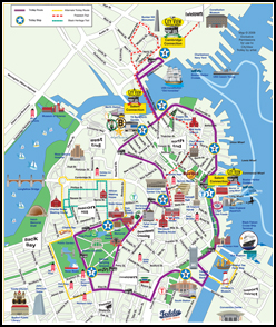 Old Town Trolley Tours Boston&nbsp;Map